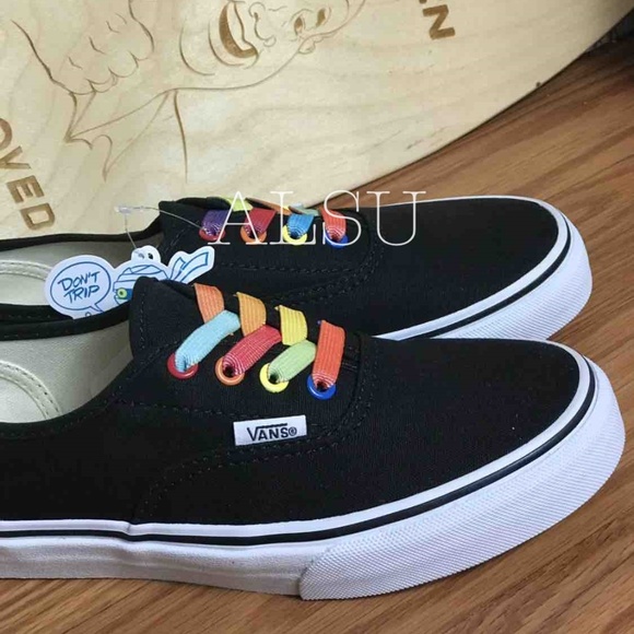 Vans Other - VANS Authentic Rainbow Shine Black Kid’s AUTHENTIC